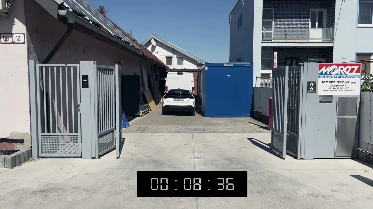 Morez industrial folding gate opening, site in Nitra